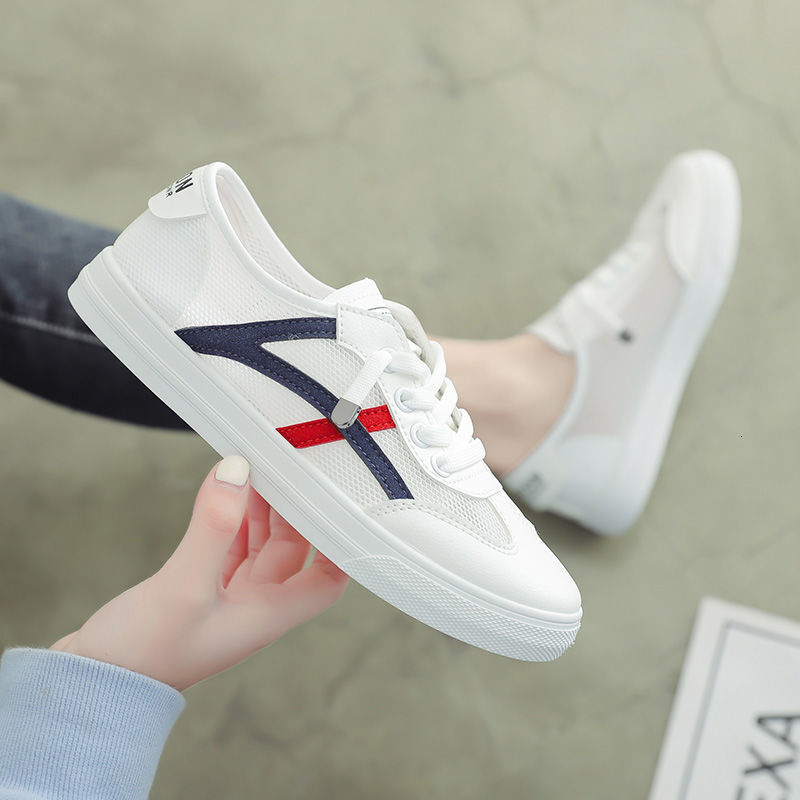Ddmysports Little White Women S New Spring Summer Versatile Sports Mesh Breathable Board Trendy Lazy Shoes OUTDOOR