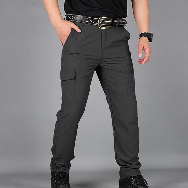 Men Pants Casual Cargo Pants Tactical Trousers Male Plus Size Breathable Waterproof Multi-Pockets Pant Size S-5XL Plus Size 240812