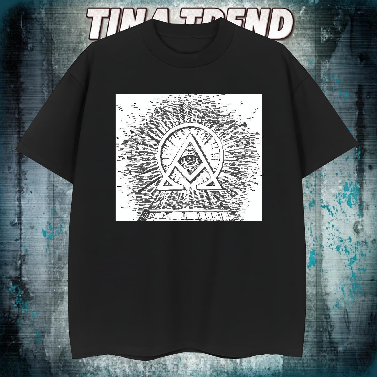 TOP Quality T-Shirts for Men 230g Pure Cotton eye of the devil Street Custom Big Size Breathable Crew Neck Tshirts Factory Direct Clothes