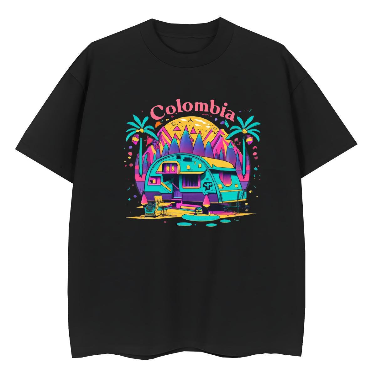 Free Shipping Women Tees 230g Pure Cotton beach Street Wear T Shirt For Woman O Neck Short Sleeves Cartoon Print Clothes Shirt