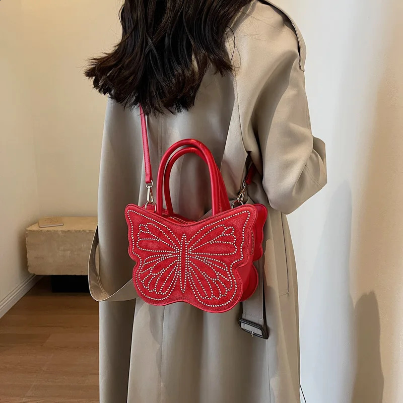 Butterfly Shape Womens Handbags High Quality Pu Leather er Tote Bags For Women s Clutch Purse 240822