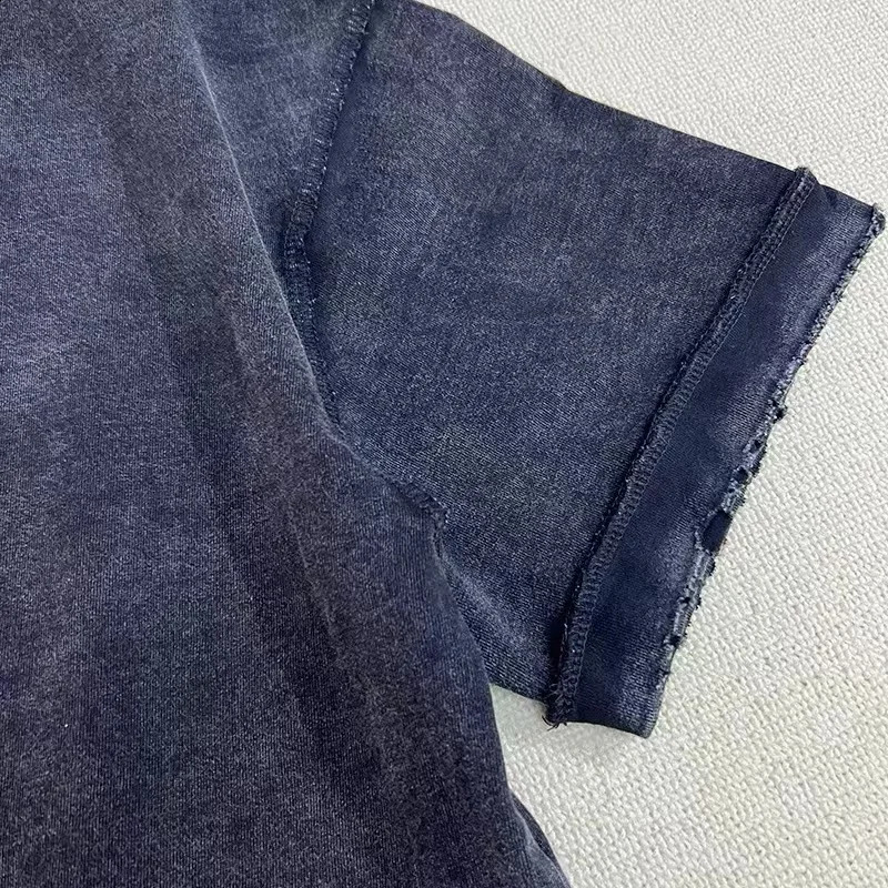 Heavy washes the base letter printing shirt Tshirt 240822