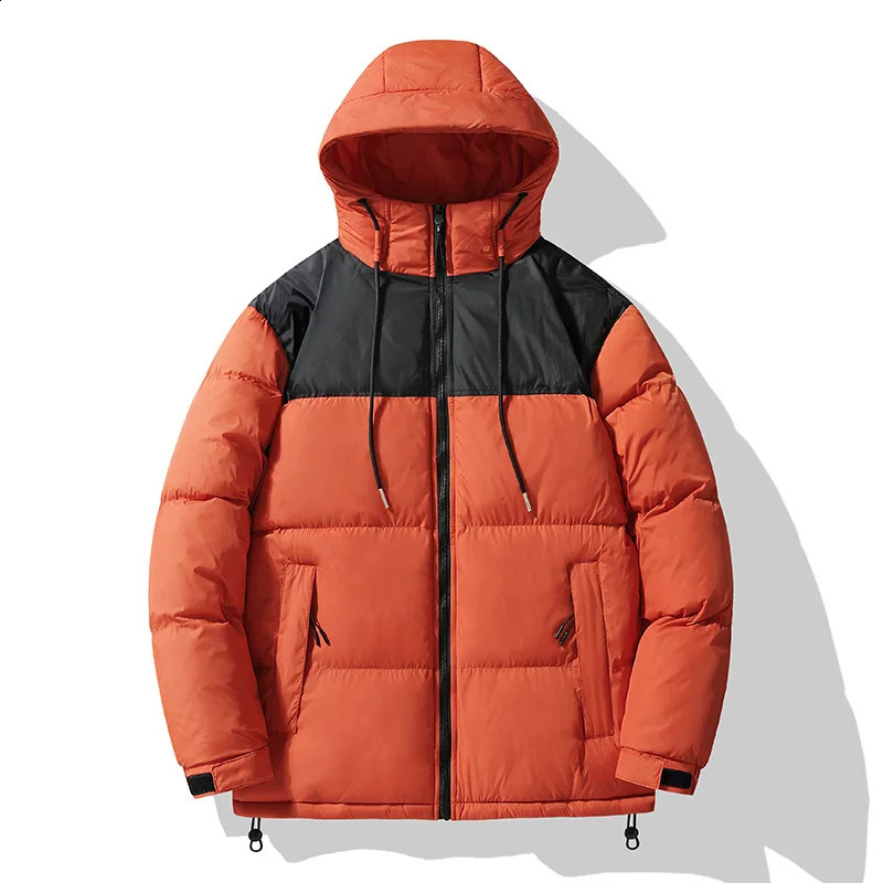 Winter Mens Warm Jacket Solid Thick Windproof Autumn Casual Waterproof Parkas for Men 240822