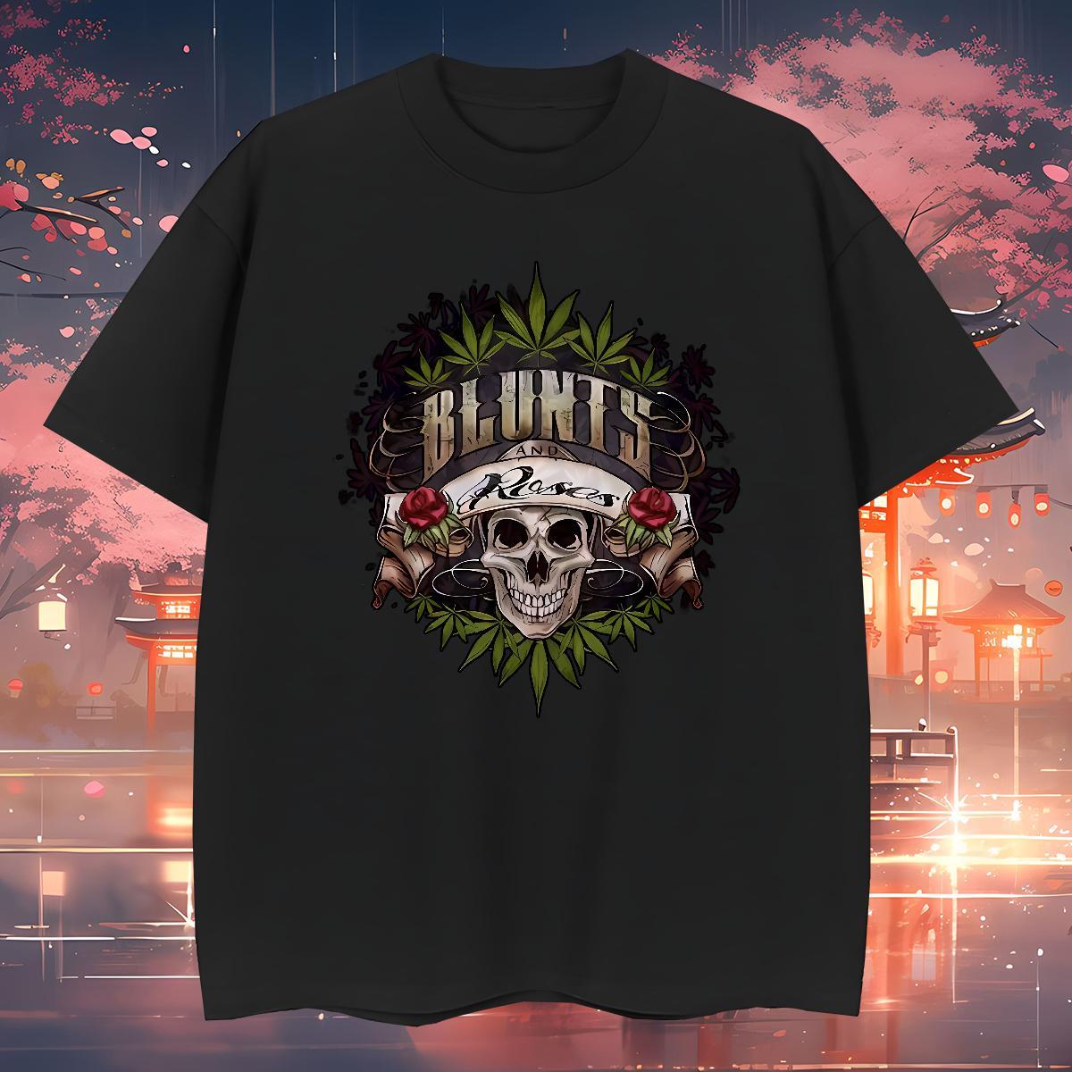 Brand Men T Shirts 230g Cotton skull Hip Hop Customized Print O Neck Short Sleeves Couples T Shirts Stylist Wear