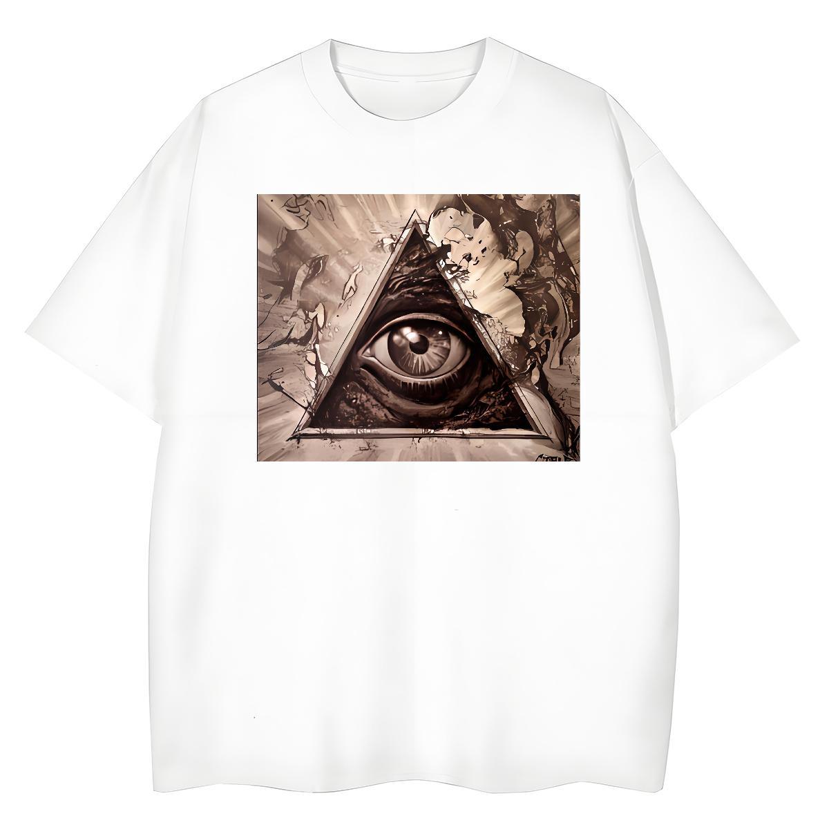 Designer T shirt 230g Cotton eye of the devil High Street Hip Hop Plus Size Custom Breathable Soft Men Tops Tees Free Shipping Tees Shirts