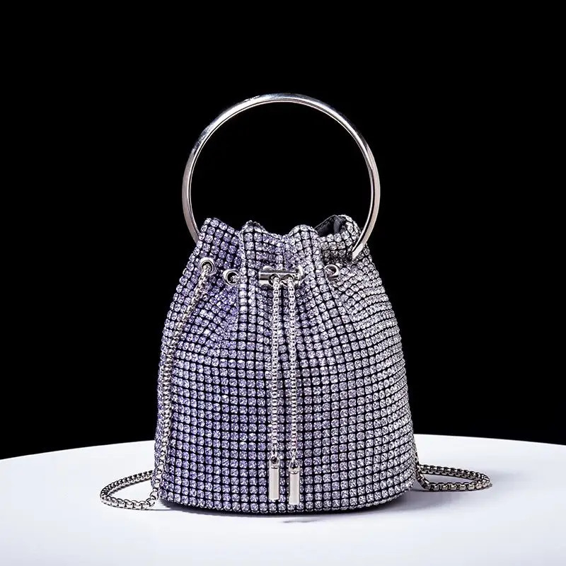Womens Bag A W Bucket Inlaid Dia Fashion Dinner y Single Shoulder ner Handbag 240823 6a45 4
