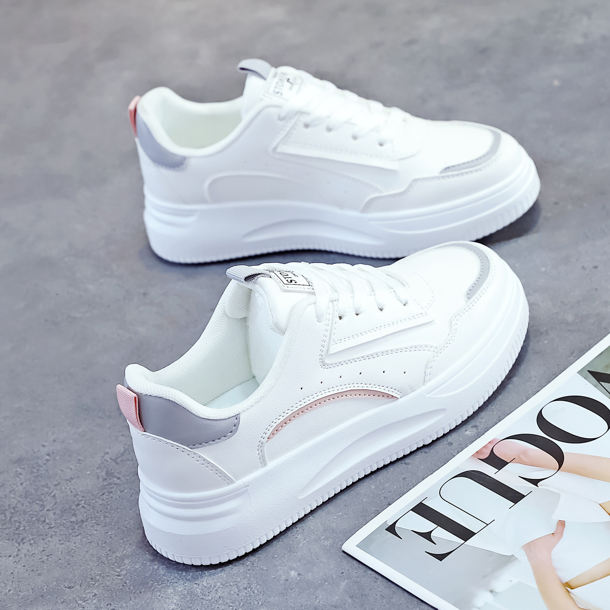 Ddmysports Little White Spring New Collection Autumn Versatile Instagram Casual Fashion Trend Thick Soled Canvas Board Shoes For Women OUTDOOR