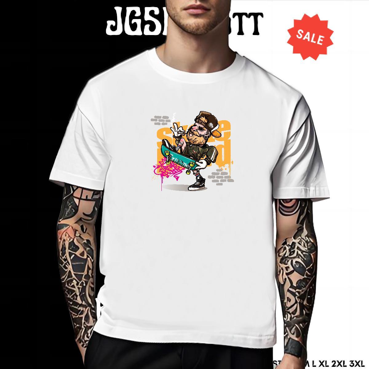 Soft T shirt 230g 100% Cotton character Spring Summer Floral Print O-Neck Short Sleeve Men Tops Tees Fashion Design Tshirts