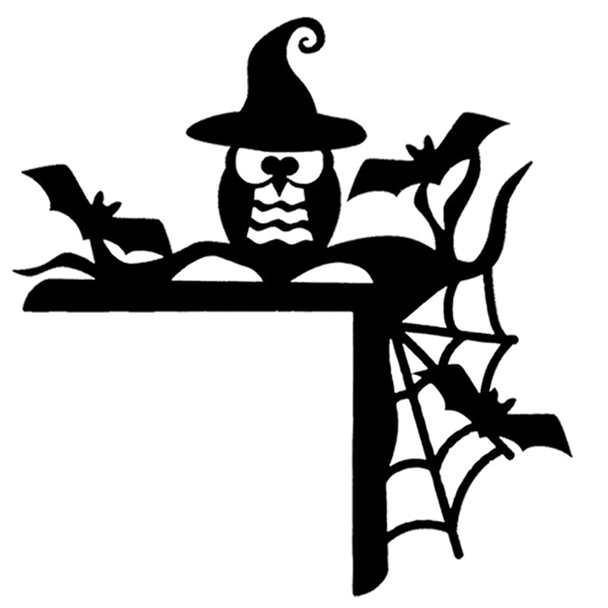 Halloween Door Frame Decoration Halloween Witch Bat Door Corner Sign Door Wall Halloween Decorations