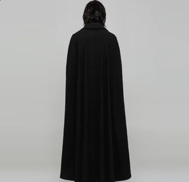 Spring and Autumn Edition Mens Youth Cape Coat Fashion Mens bat shirt Super Long Cape Coat with everything 240822