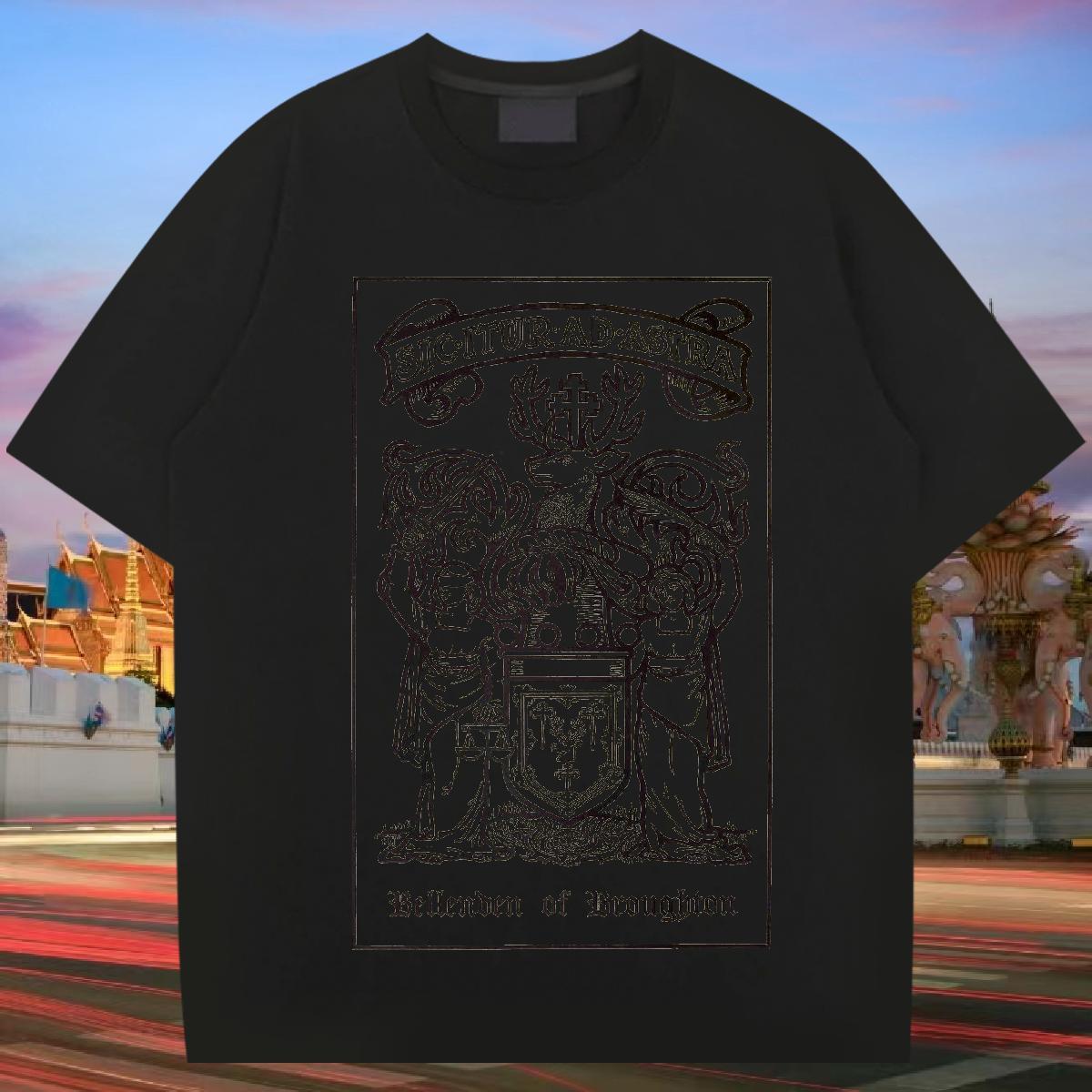 High Quality Man T Shirts 100% Cotton 230g Religion Street wear Hip Hop Customized Round Neck Short Sleeve Men Clothes T-Shirt 2024 DIY Tops Tees