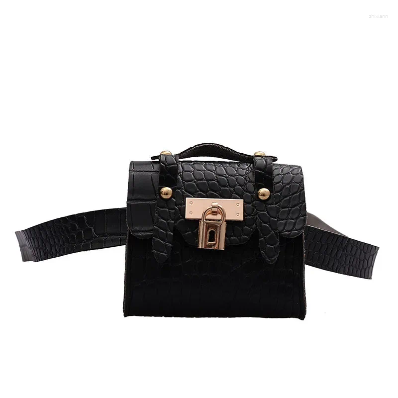 Waist Bags Bag Female Crocodile Pattern Belt Mini Chain Decoration Messenger Small Cool For Women