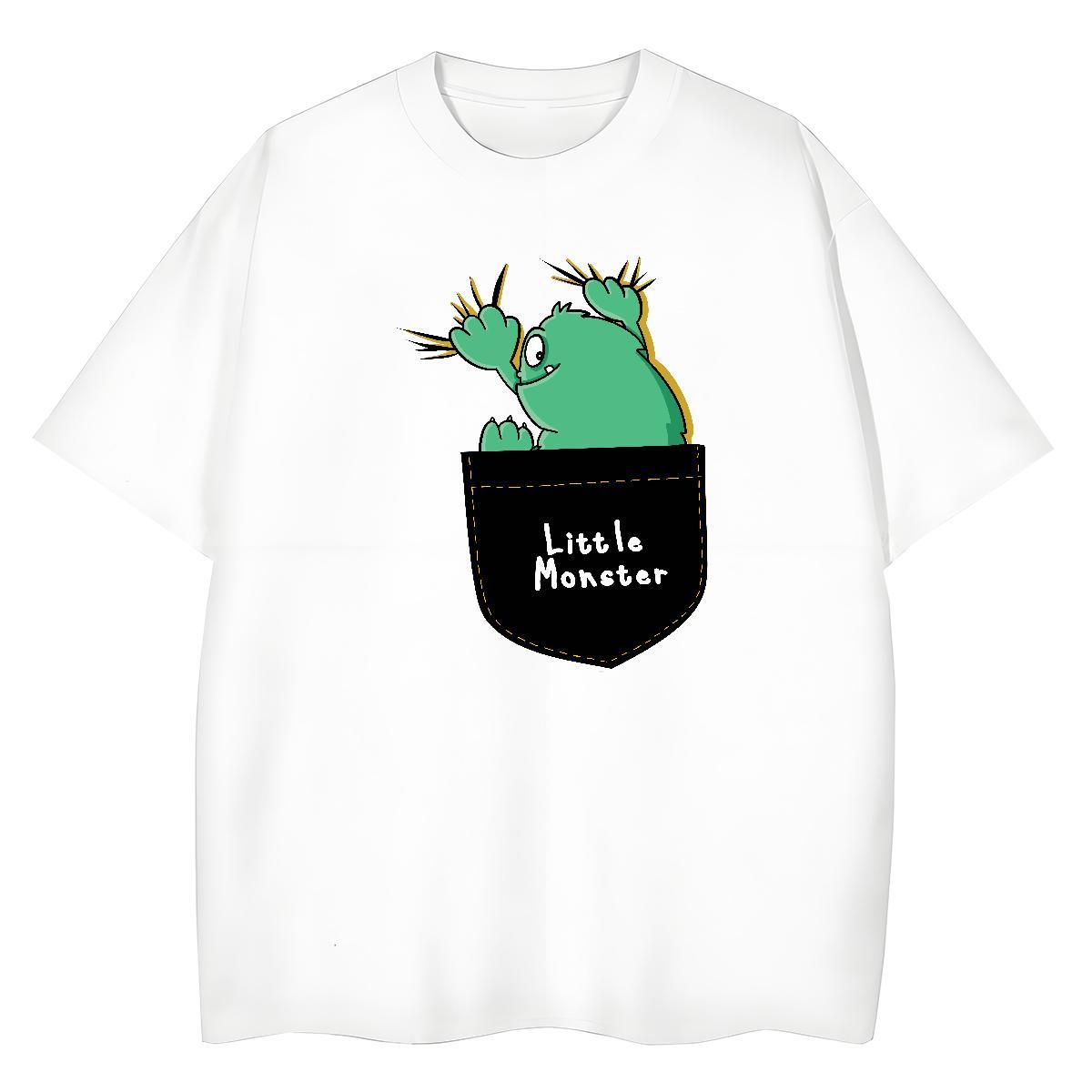 Comfortable Tshirt for Man Woman 230g 100% Cotton USA High Street Hip Hop T shirt Breathable Soft Cartoon Floral Printing Wear