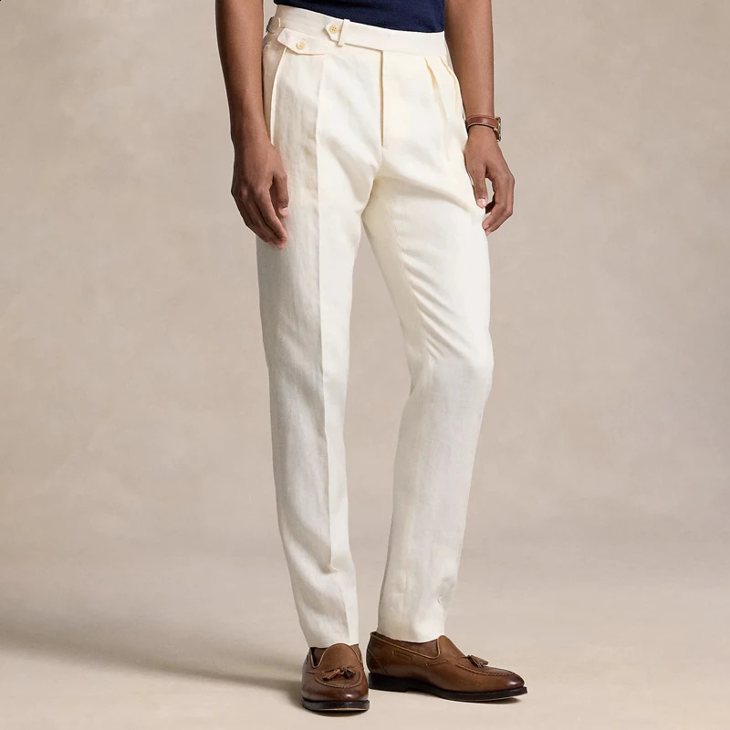 Classic Blue Mens Pants British and Gentleman Style Customized Mens Pants for Spring/Summer 240828