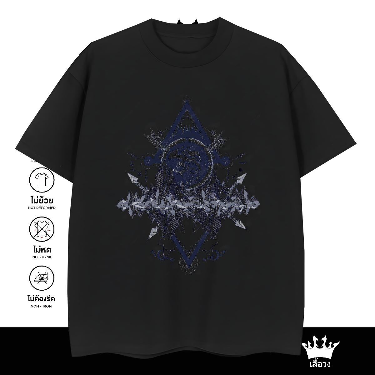 Comfortable T-Shirts for Men 230g Pure Cotton eye of the devil Anime Printing Street DIY Printed Round Neck Short Sleeve Men Tshirts 2024 Tops Shirt