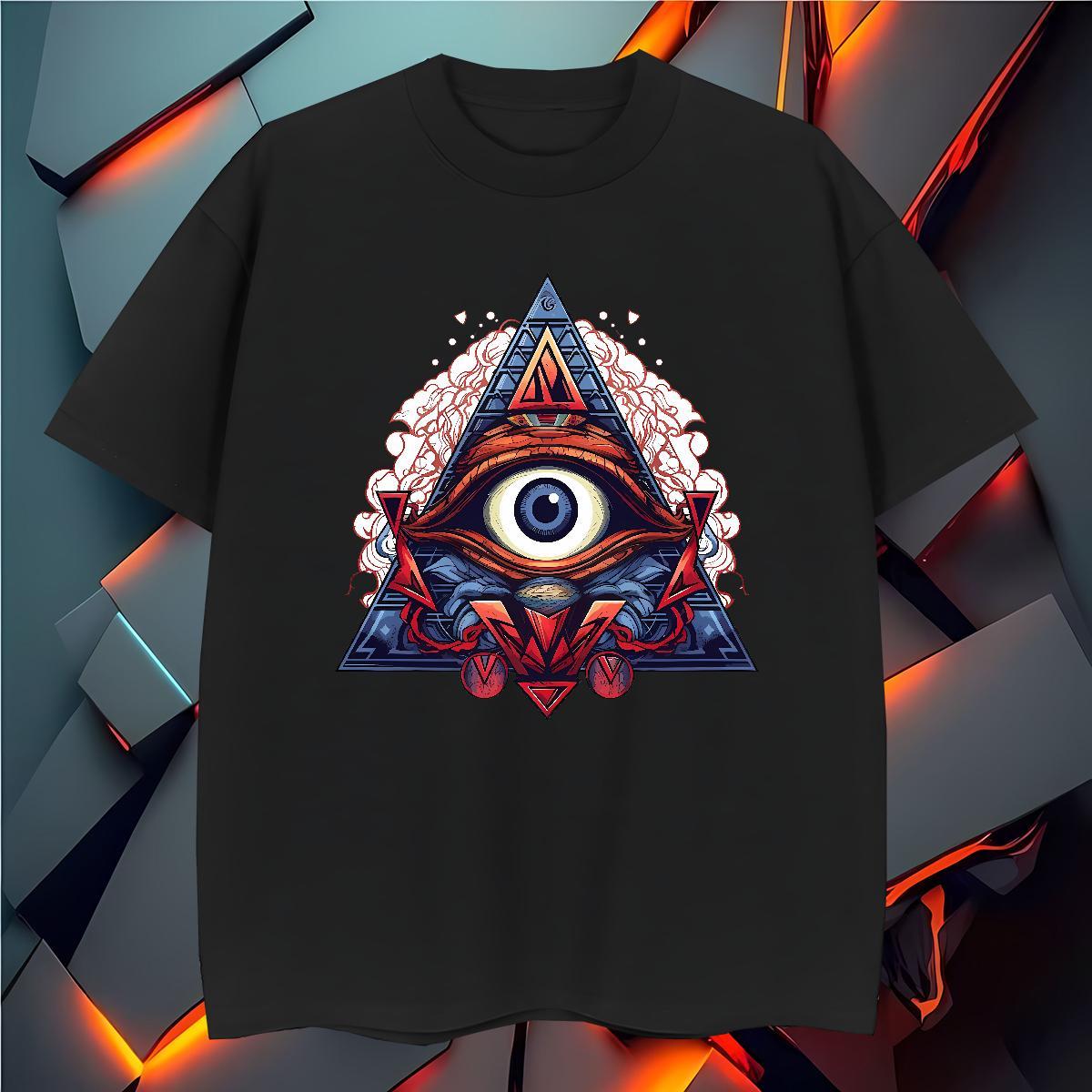 Loose Fit T-Shirts for Men 100% Cotton 230g eye of the devil Sports Casual Custom Big Size Pure Cotton Couples T Shirts Designer Fashion Tshirts