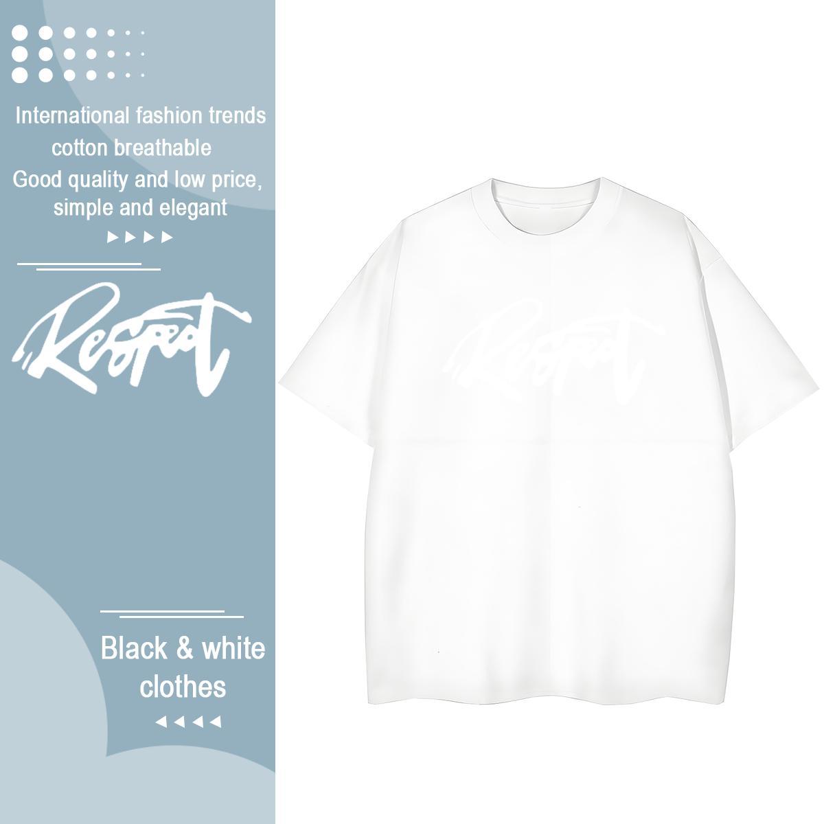 Soft Couples T Shirts 230g Cotton letter Street Casual T-Shirts for Women Comfortable Plus Size Custom Clothes