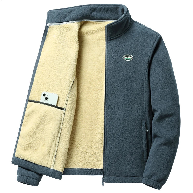 Mens Parka solid color L6XL 7XL 8XL mens jacket winter wool warm business casual youth 9906 240822