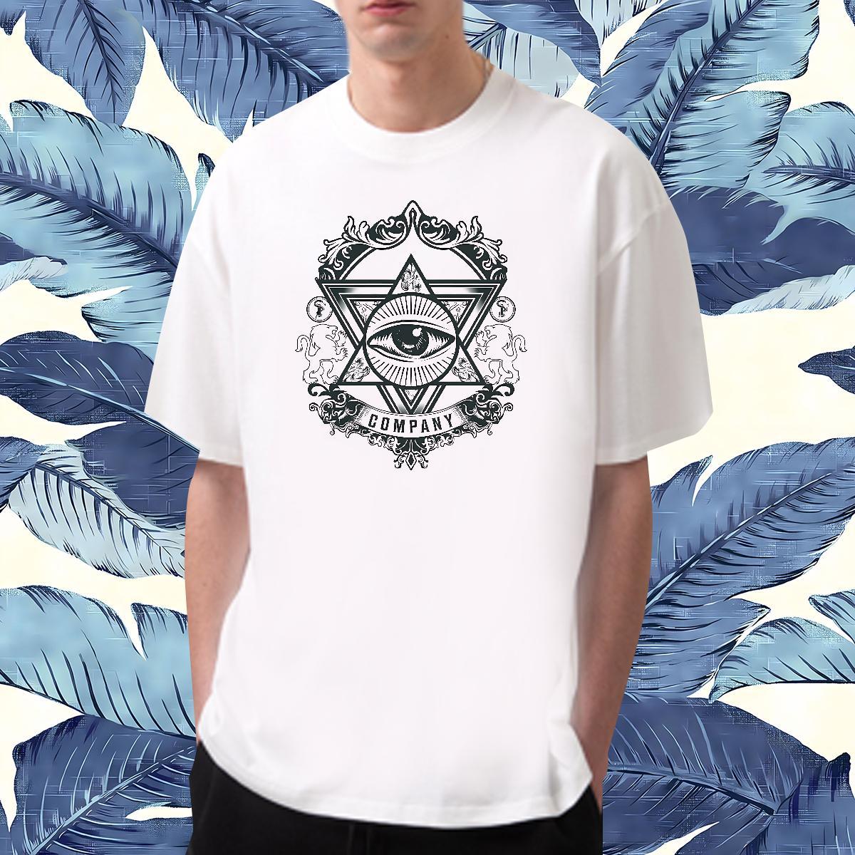 Unisex T shirt 230g Cotton eye of the devil Casual Daily Wear Custom Print Oversized O-Neck Short Sleeve Men Tees Stylist Tops Tees