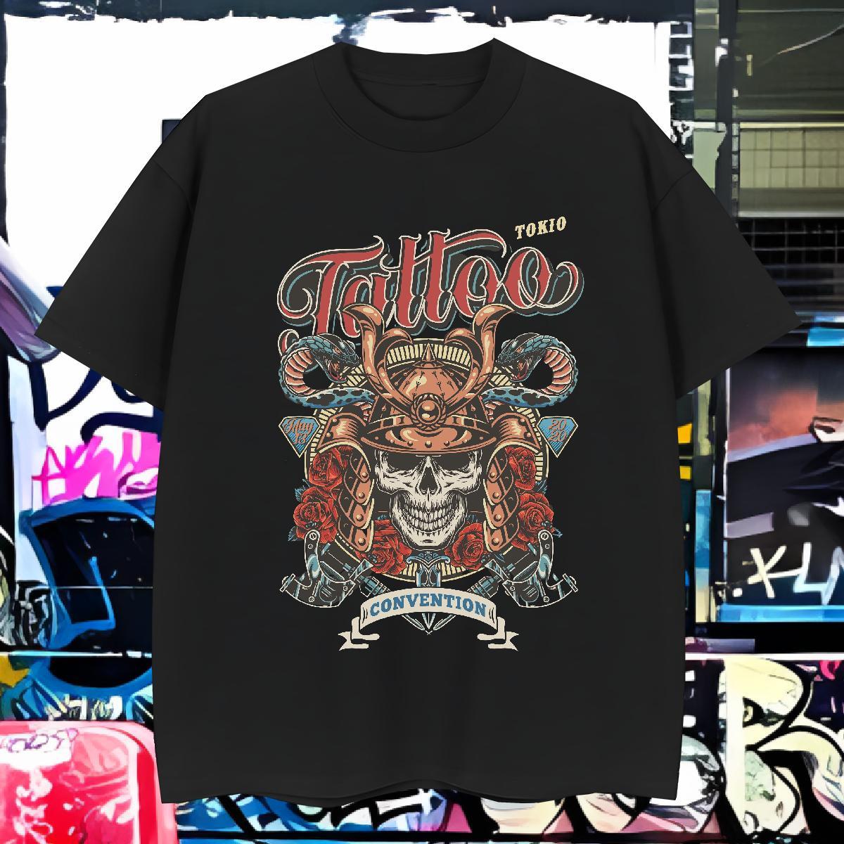 Wholesale T shirt 230g Pure Cotton skull Beach DIY Logo Oversized Short Sleeve Soft Mens Tshirts Fashion New Wear