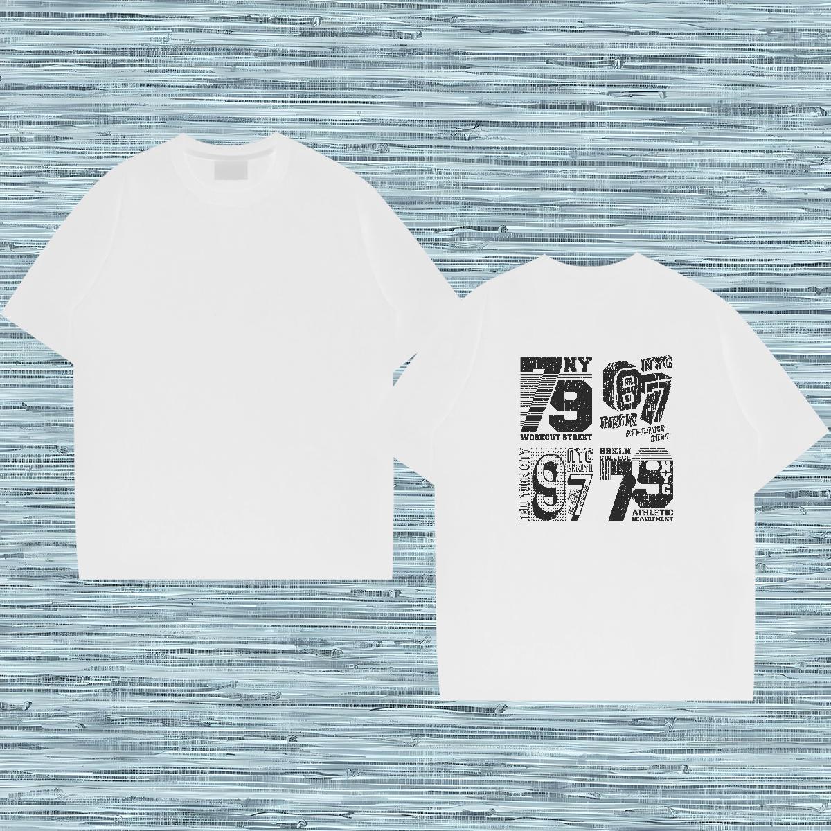 Soft T-Shirts for Men 230g Cotton letter Street Casual Custom Printing Breathable Short Sleeve Men Clothes T-Shirt 2024 DIY Tees Shirts