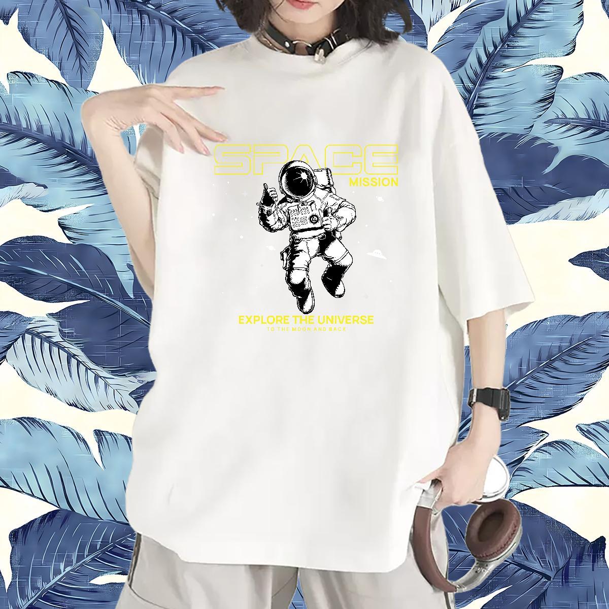 High quality Tshirt for Man Woman 230g Cotton universe Hip Hop T Shirt For Woman Short sleeve Soft DIY Printed Tops
