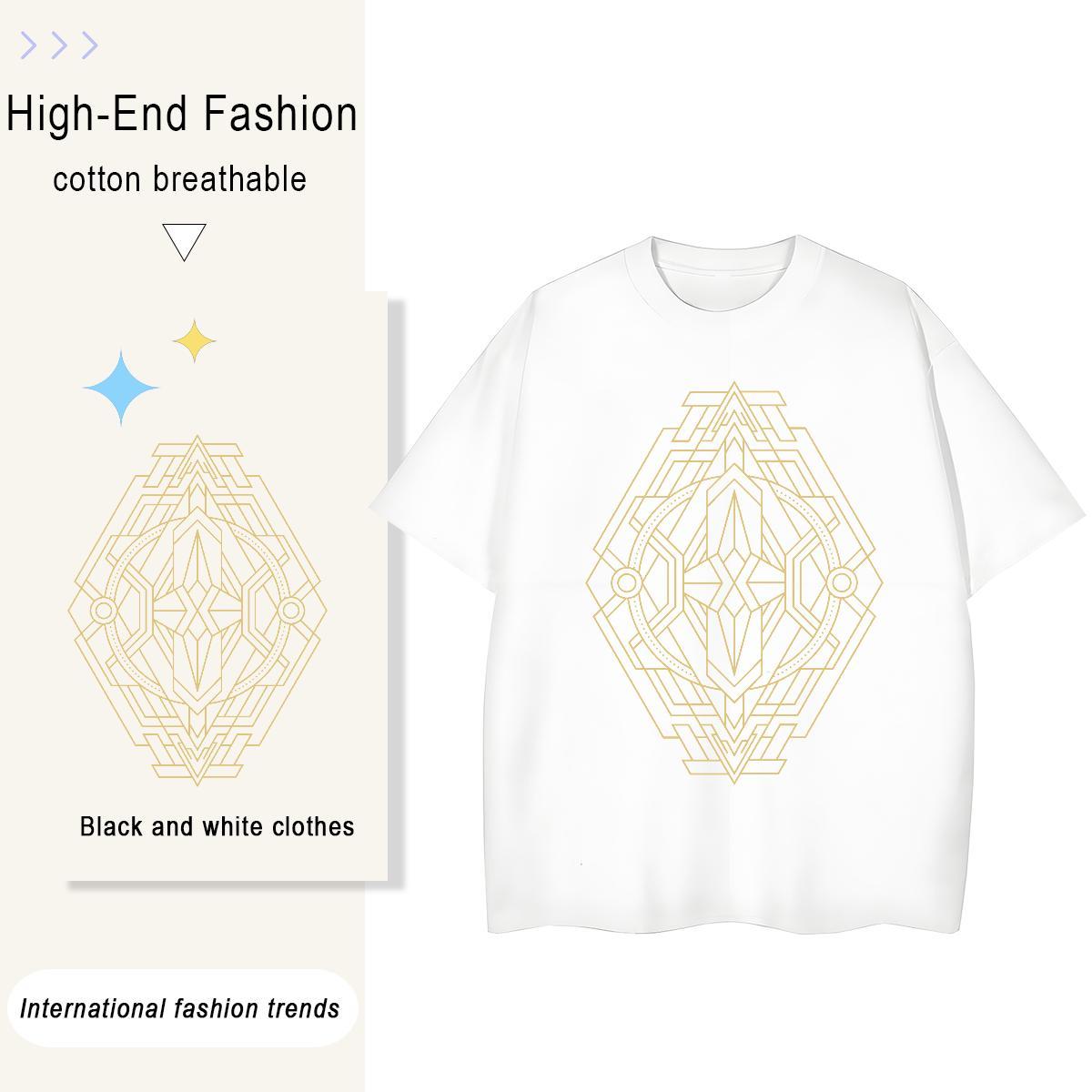 Designer Lady T shirt 230g 100% Cotton handpainted Beach T Shirt For Woman Short Sleeve O-Neck DIY Anime Printed Top Tees