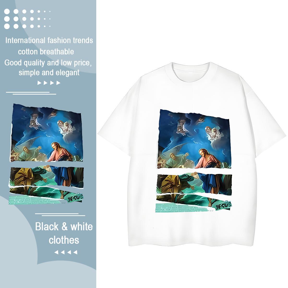 Wholesale Woman Tshirt 100% Cotton 230g America Beach Womens T Shirts Breathable Short Sleeve Custom Printed Top Tees
