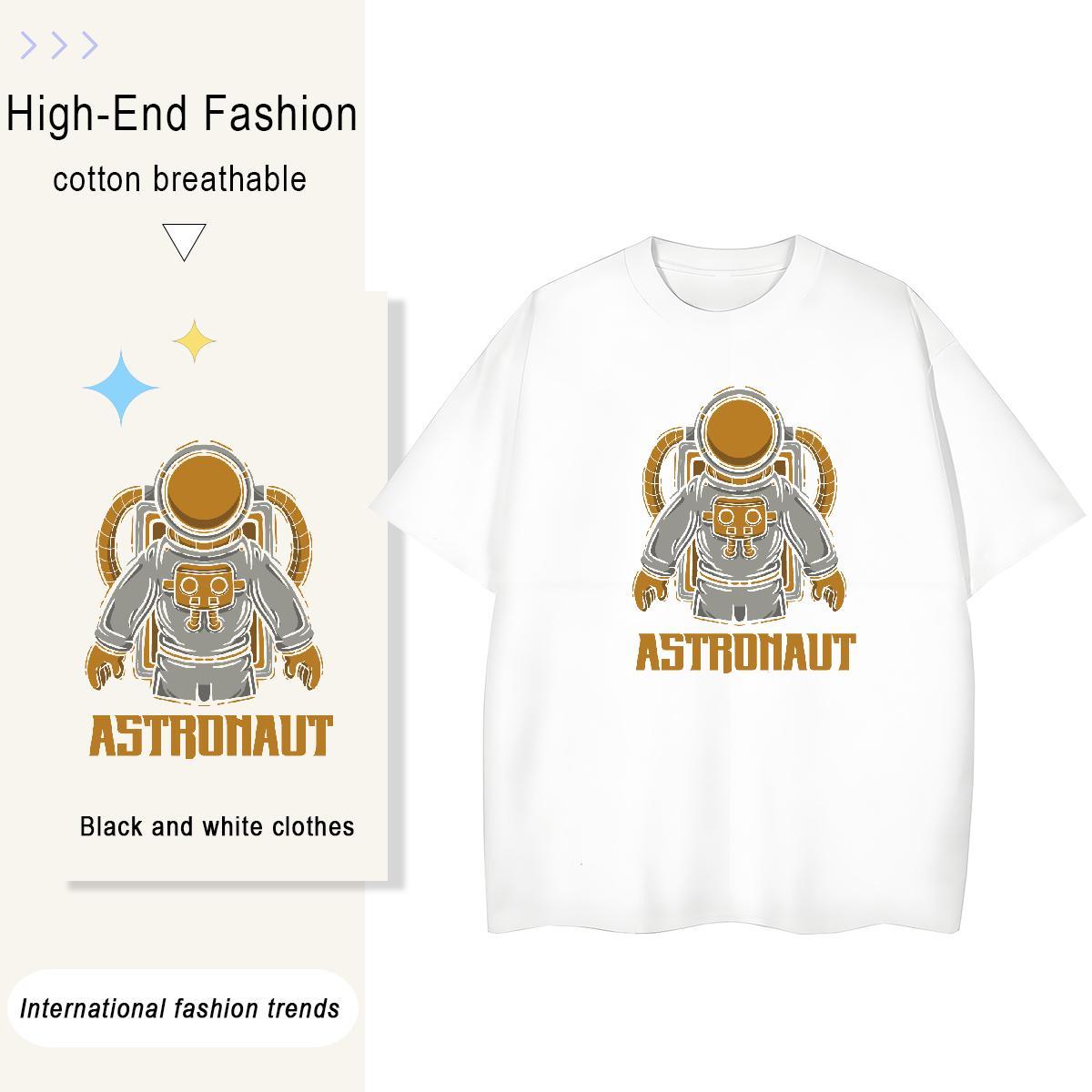 Female Tshirt for Man Woman 230g Cotton universe Sports Casual T Shirts Women Comfortable Cartoon Printing L-4XL Tees Shirts