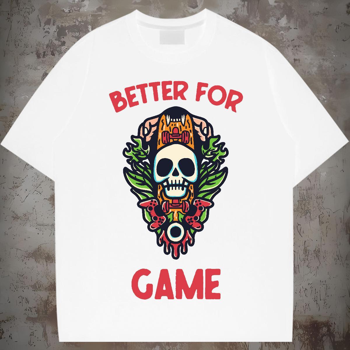 Soft T-Shirts for Men 100% Cotton 230g skull Sport Asian Size Breathable Crew Neck Tshirt for Man Woman Fashion Designer Tees