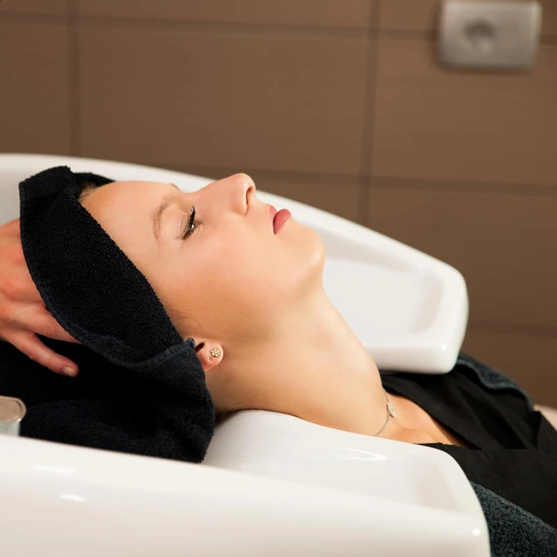 52 Pcs Microfiber Salon Towels Black for Hair Stylist Bleach Proof Towel home el beauty salon 240822