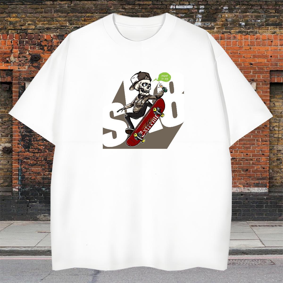 Designer Mens T Shirts 230g Cotton skateboarding Street wear Hip Hop Custom Anime Breathable Soft Couples T Shirts New Designer Tees Shirts