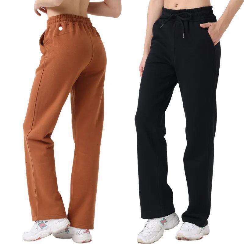 Women Softstremes Sweatpant Align Fleece Leg Jogging Womens Pants Ready Straight to Pull Rope workout pants Yoga sports Comfortable Lounge Gym Trousers LLLM925