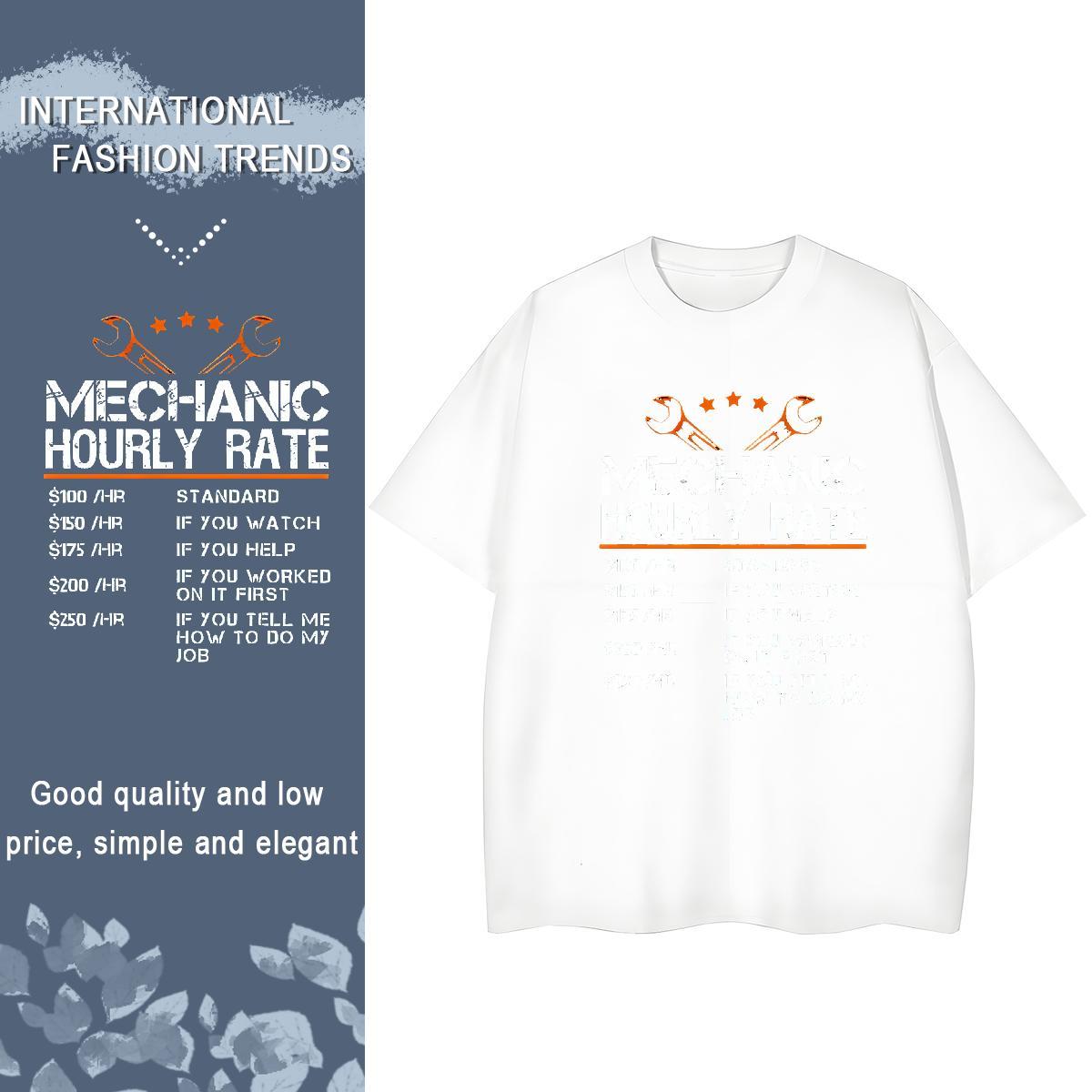 Loose Couples T Shirts 230g Pure Cotton letter Beach Women T Shirts Breathable Anime Print Tops Tees