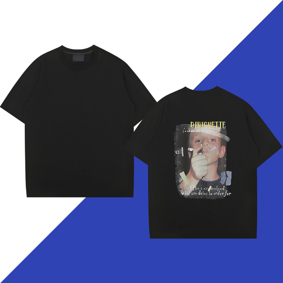 Classic T-Shirts for Men 100% Cotton 230g portrait Sports Casual Custom Anime Crew Neck Men Tops Tees Customized Tee Shirt