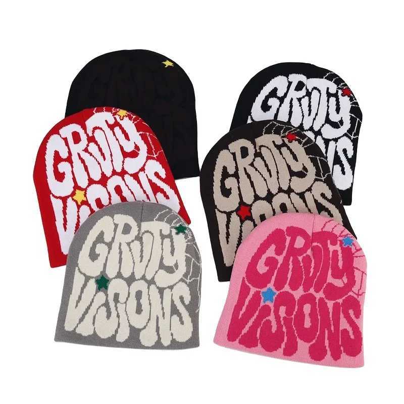 Winter and Autumn Knitted Wool Bean Goods Y2K Mens Hats Kanye Beanies Gorras Hombre Top Warm Hats Windproof Fashion W240827