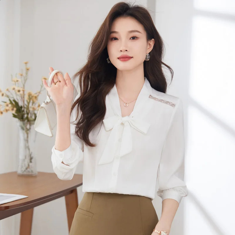 AIyssa-Womens Long-Sleeved Shirts Professional Fashion Show Elegant Temperament 240823
