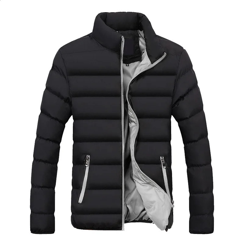 Mens winter coat plus size fashionable autumn warm clothing mens Parka sweater jacket 240822