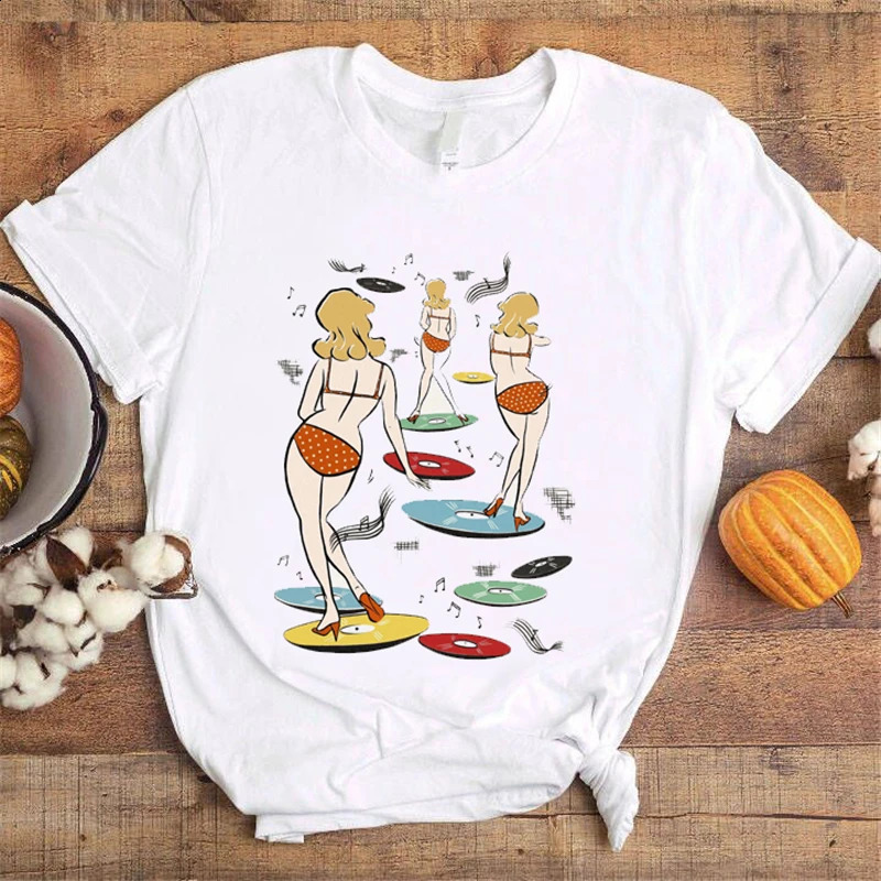 Graphic Tee Top Trend Style 90s Cartoon Fall Autumn Halloween Thanksgiving Women Fashion Tshirt Female Print T-shirt Women 240823 - view 7