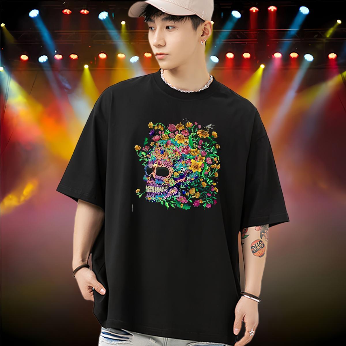 High Quality T-Shirts 100% Cotton 230g colorful Home Outdoor Black White Breathable Couples T Shirts Wholesale Tees Shirts