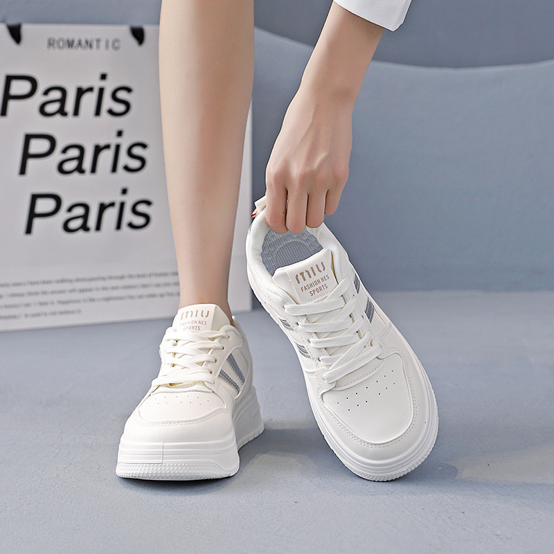 Ddmysports Autumn White New Korean Version Ins Female Student Height Increasing Sports Board Casual Shoes Trend Y A OUTDOOR
