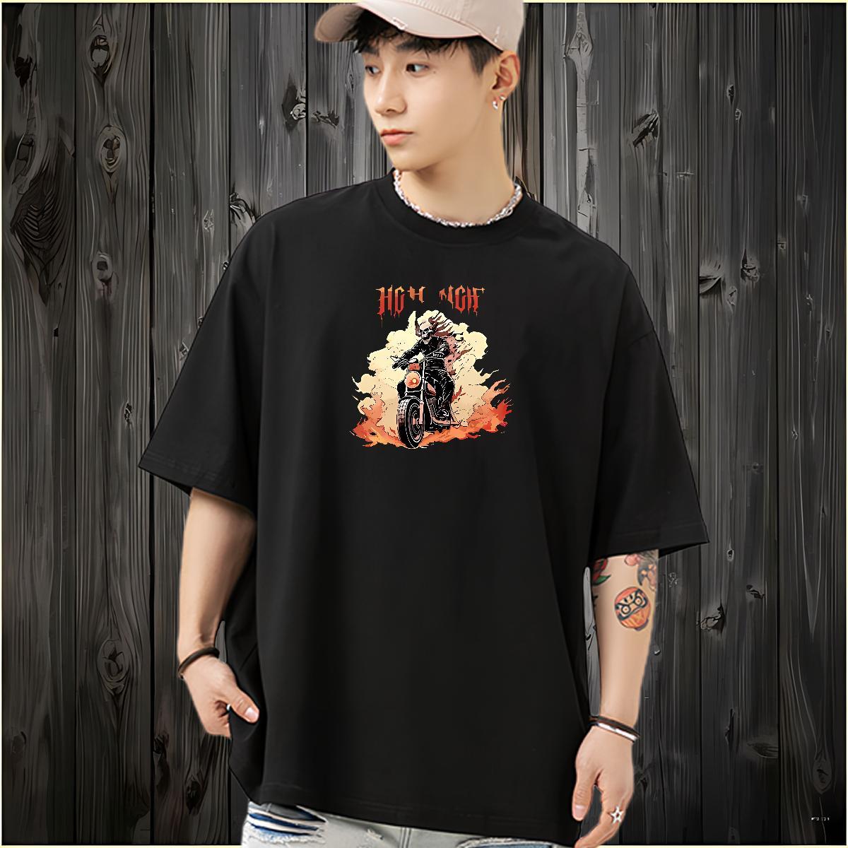 Unisex T-Shirts for Men 100% Cotton 230g skull Sports Casual Oversized Short Sleeve O-Neck Men Tops Tees Classic Casual Tops Shirt