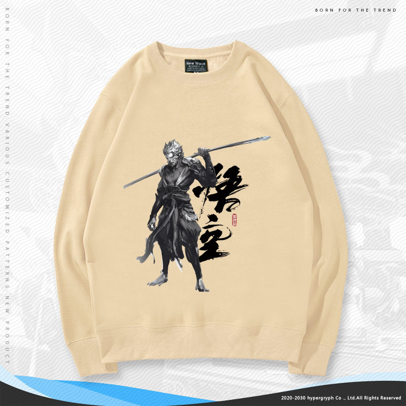 Black Myth Wukong Game Steam With The Same Hoody Clothes Men's and Women's Loose Round Neck Shirt
