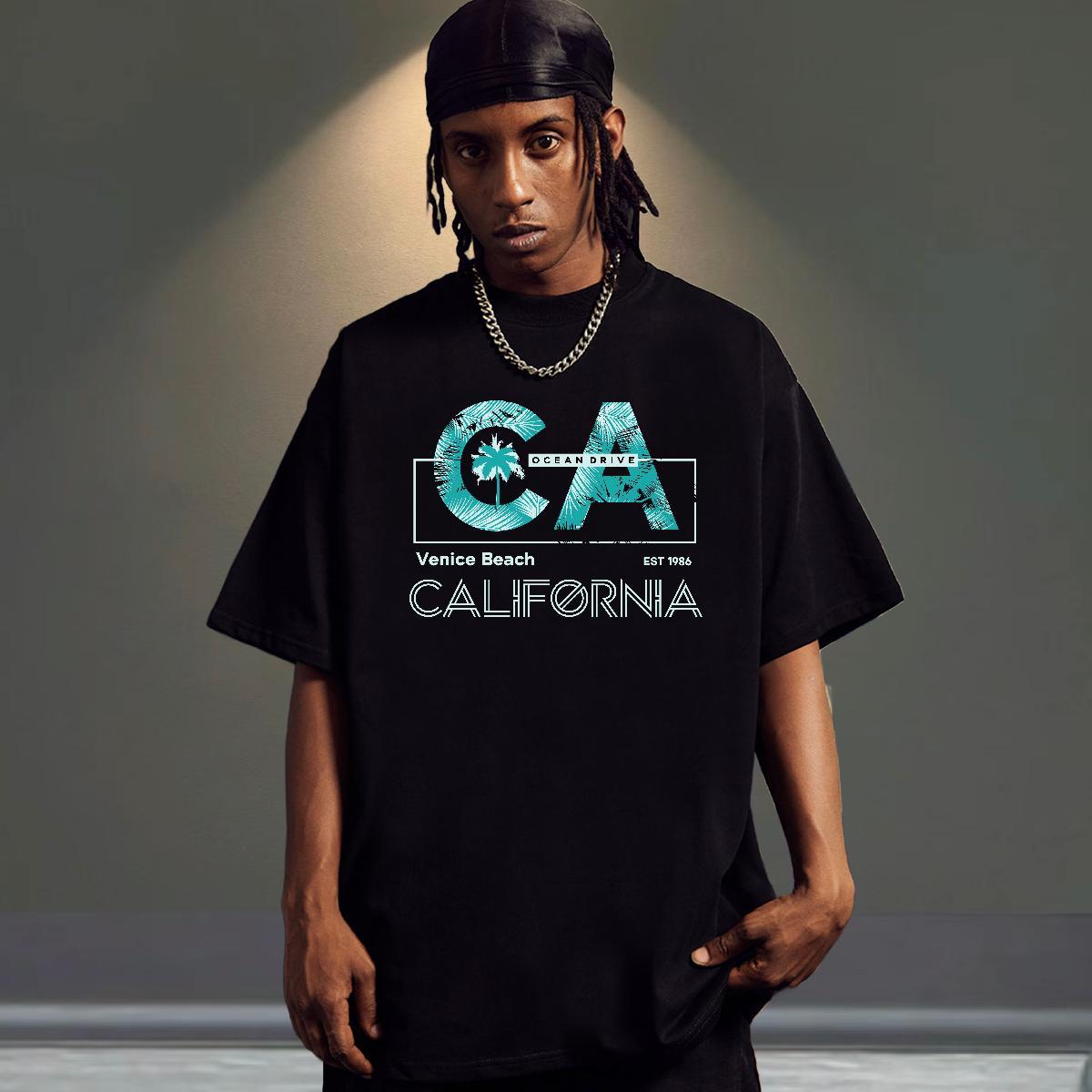 Cool Man T Shirts 100% Cotton 230g letter Daily Wear Anime Breathable Short Sleeve Men Tees Classic Casual Tops Shirt