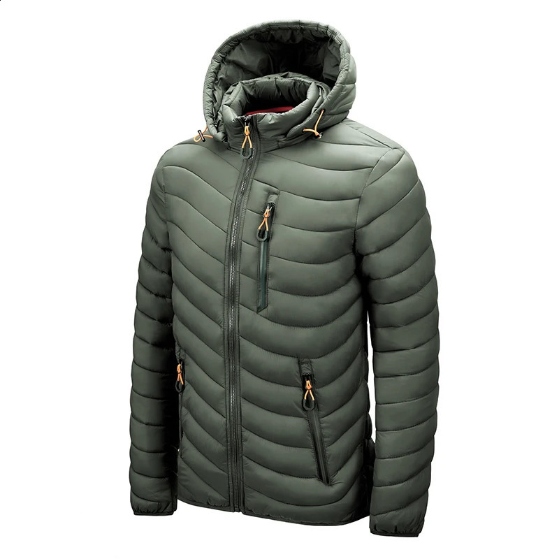 Warm winter jacket mens windproof spring hoodie soft parkour fashionable casual highquality inflatable 240822