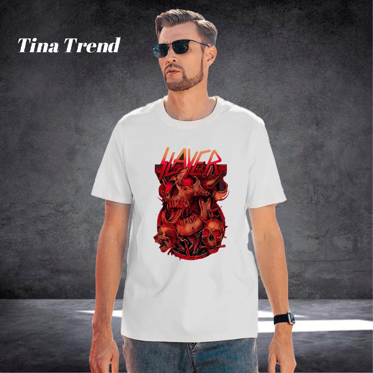 Comfortable Men T Shirts 230g Pure Cotton skull Sport Cartoon Printing L-4XL Breathable Tshirts 2024 Summer Tees