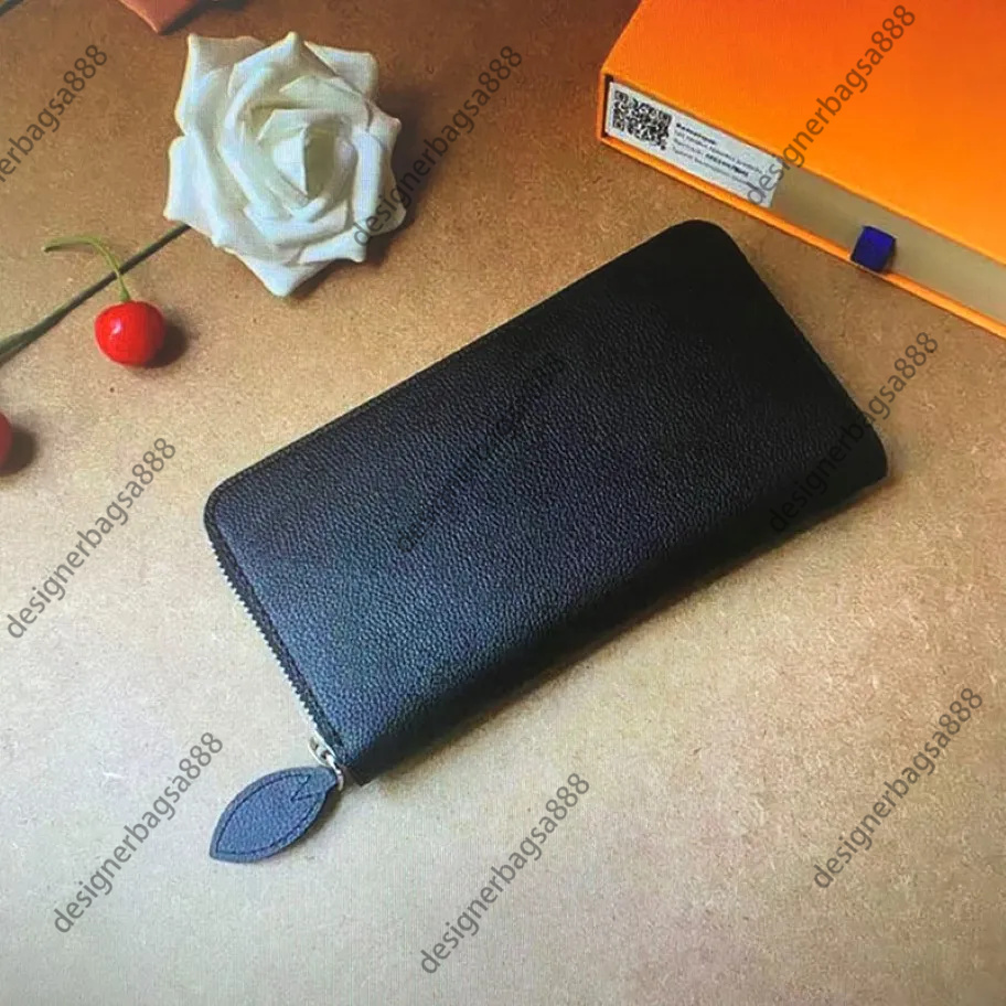 M61867 ZIPPY Wallet Monograms Perforated Pattern Grained Mahina Leather Long Zipper Wallets Card Holders Purse Women Zip Clutches Bag