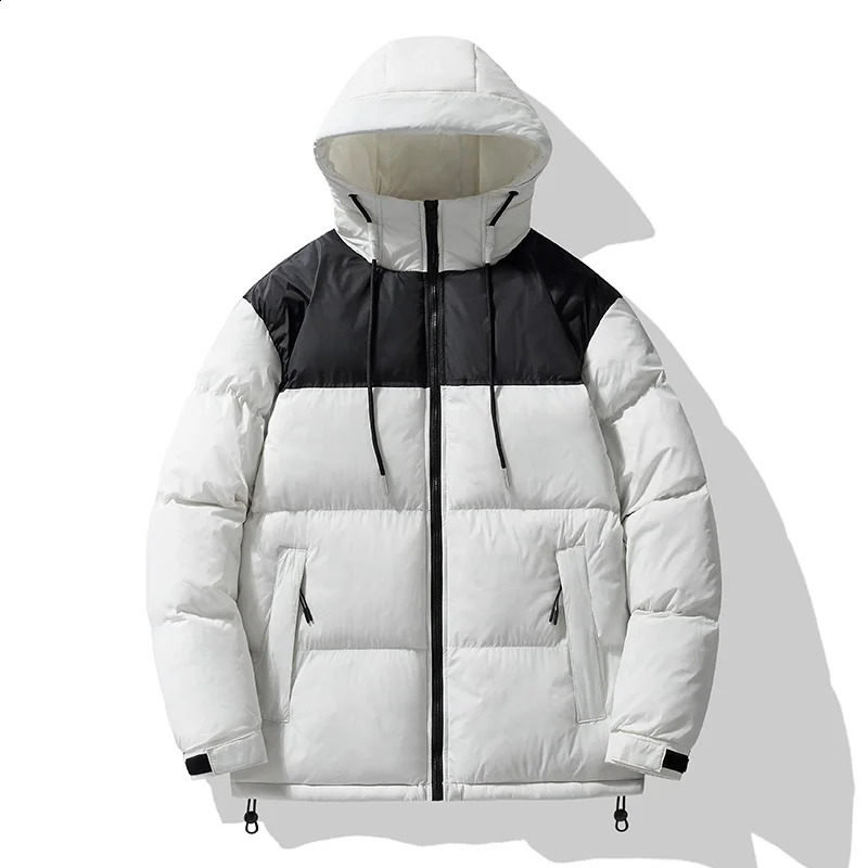 Winter Mens Warm Jacket Solid Thick Windproof Autumn Casual Waterproof Parkas for Men 240822