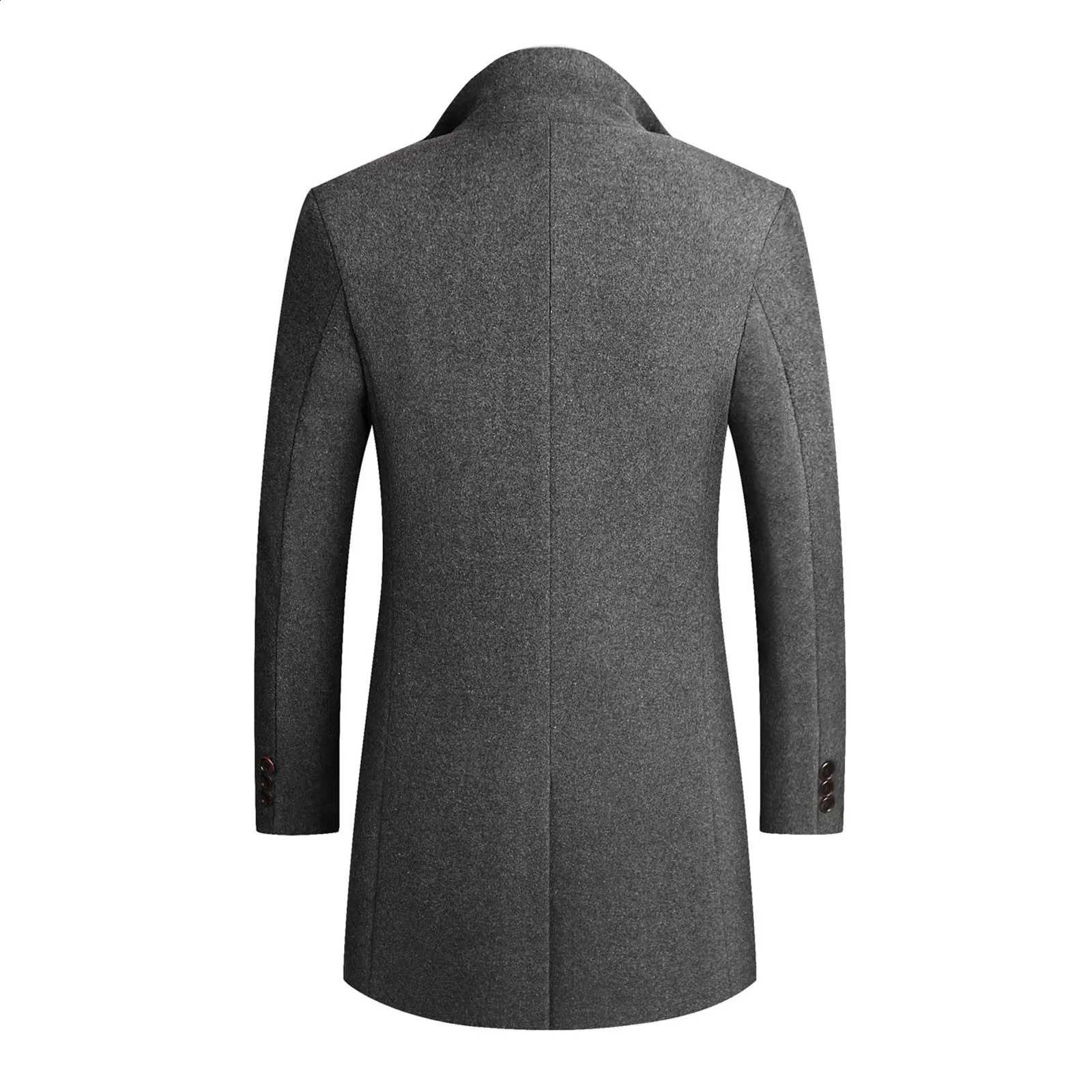 Men Autumn Winter Coats Long Trench Coats Cashmere Wool Blends Winter Jackets Male Business Casual Trench Coats plus Size 240822