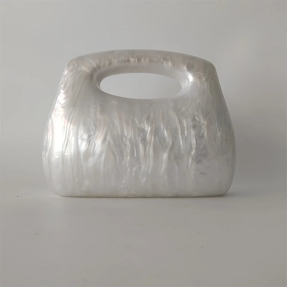 Womens Yellow White Marble y Acrylic Luggage Handbag Evening Clutch Wallet Cross Body Bag Wedding Party Beach 240823